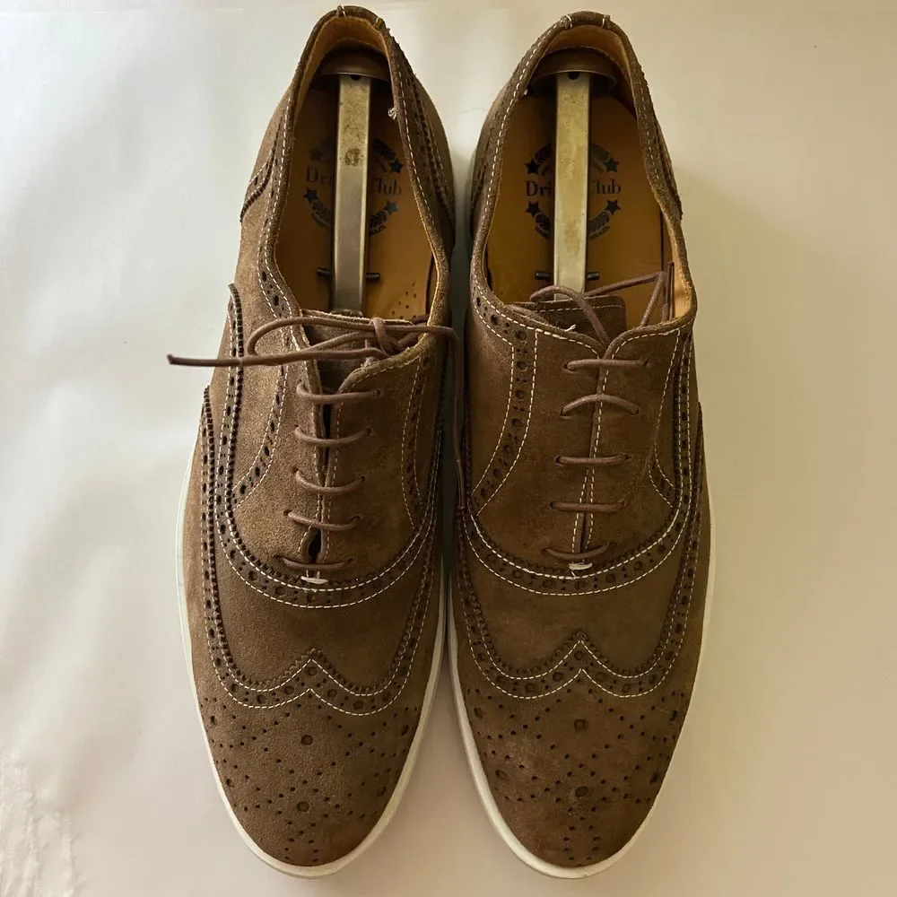 Driver Club USA Brown Leather Wingtip‎ Oxford Casual Dress Shoes Size 11.5